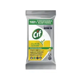 Lingettes nettoyantes biod&eacute;gradables 100 pc Cif Pro Formula Clean & Shine 