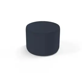 Pouf rond - Bleu fonc&eacute; - Alba 