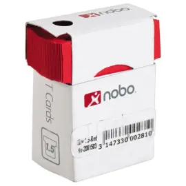 100 Fiches T pour planning - Taille 1,5 - Rouge - Nobo 