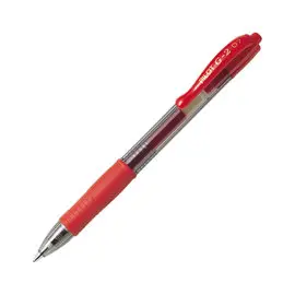 Stylo encre gel r&eacute;tractable et rechargeable G-2 - Rouge - PILOT 
