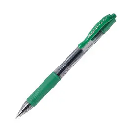 Stylo encre gel r&eacute;tractable et rechargeable G-2  - vert - PILOT 