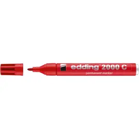 Marqueur permanent 2000 - Pointe ogive - Rouge - EDDING 