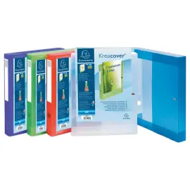 5 Bo&icirc;te de classement personnalisable Chromaline Kreacover - EXACOMPTA 