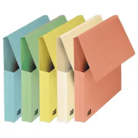 10 Chemises pochettes color&eacute;es &eacute;paisses Fast - Couleurs pastel 