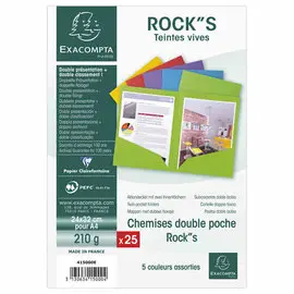 25 Chemises double poche - EXACOMPTA 
