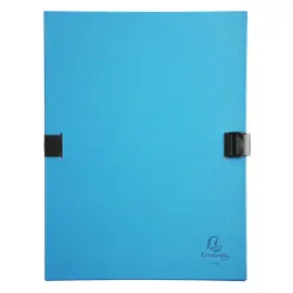 Chemise &agrave; sangle  Extenclip toil&eacute;e avec rabat - turquoise - EXACOMPTA 