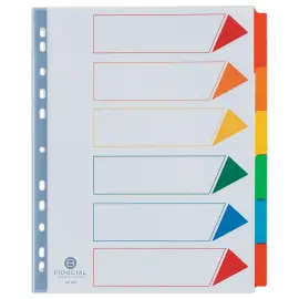 Jeu d'intercalaires A4 maxi - 6 onglets - FIDUCIAL 