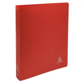 Classeur 4 anneaux semi-rigide - Dos 4 cm - Rouge - EXACOMPTA 