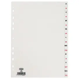 jeu d'intercalaires alphab&eacute;tiques ELBA - Carte blanche 180 g - A4 - 18 onglets bicolores 