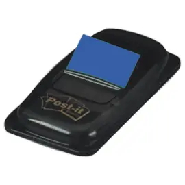 Marques pages souples color&eacute;s - distributeur de 50 - Bleu - POST-IT 