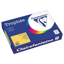 Ramette de papier A4 pastel Troph&eacute;e 80g - Bouton d'or - CLAIREFONTAINE 