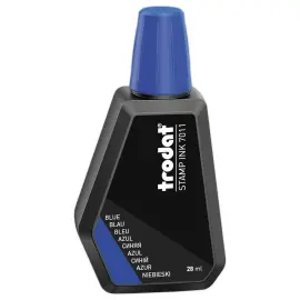 Flacon d'encre bleue pour tampon encreur 28 ml 