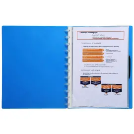 Recharge de 20 pochettes pour prot&egrave;ge-documents &agrave; anneaux d&eacute;tachables en polypropyl&egrave;ne - A4 - Cristal translucide - Exacompta 