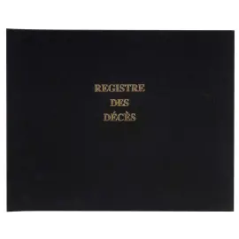 Registre 24x32cm des d&eacute;c&egrave;s pour les h&ocirc;pitaux, &eacute;tablissements sociaux (maisons de retraite) ou m&eacute;dico-sociaux - 100 pages - EXACOMPTA 