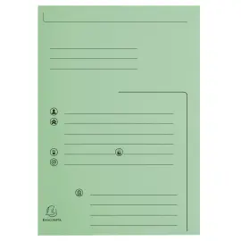 Paquet de 25 chemises 2 rabats SUPER 210 Contact - 24x32cm - Vert clair - EXACOMPTA 