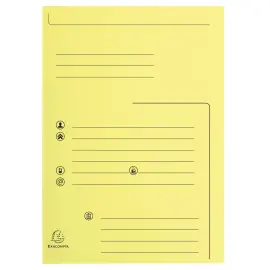 Paquet de 25 chemises 2 rabats SUPER 210 Contact - 24x32cm - Canari - EXACOMPTA 