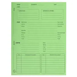 Paquet de 25 dossiers de proc&eacute;dure carte lustr&eacute;e 25x32cm - Tilleul - EXACOMPTA 