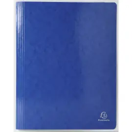 Chemise &agrave; lamelle carte lustr&eacute;e pellicul&eacute;e 355gm&sup2; Iderama - A4 - Bleu fonc&eacute; - EXACOMPTA 