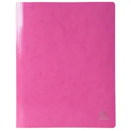 Chemise &agrave; lamelle carte lustr&eacute;e pellicul&eacute;e 355gm&sup2; Iderama - A4 - Rose - EXACOMPTA 