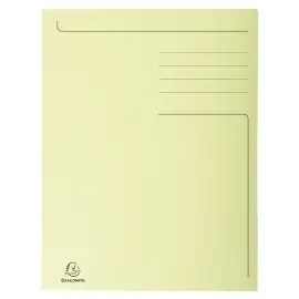 Chemise imprim&eacute;e 3 rabats Forever&reg; 280gm&sup2; - Folio - Jaune - EXACOMPTA 