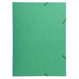 Chemise &agrave; &eacute;lastique 3 rabats carte lustr&eacute;e 600gm&sup2; - A3 - Vert - EXACOMPTA 