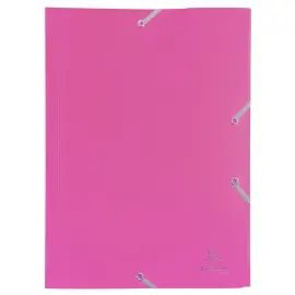 Chemise &agrave; &eacute;lastique 3 rabats Polypropyl&egrave;ne 4/10e Opaque Eco - A4 - Fuchsia - EXACOMPTA 