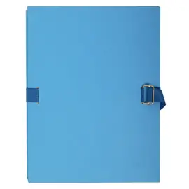 Chemise dos extensible papier 24x32cm - film&eacute;e par 5 - Bleu clair - EXACOMPTA 