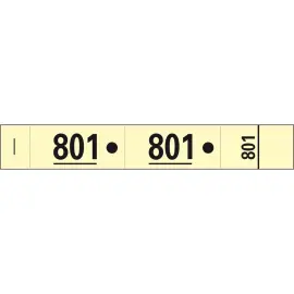 Carnet de 50 tickets vestiaires num&eacute;rot&eacute;s de 3 volets (dont 2 volets avec trous) - Format 20x3 cm - Jaune - EXACOMPTA 