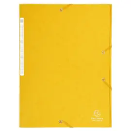 Chemise &agrave; &eacute;lastiques Maxi capacity carte lustr&eacute;e 425gm&sup2; - A4 - Jaune - EXACOMPTA 