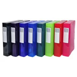 Boite de classement en polyproppyl&egrave;ne dos 60mm Iderama PP - A4 - Couleurs assorties - EXACOMPTA 