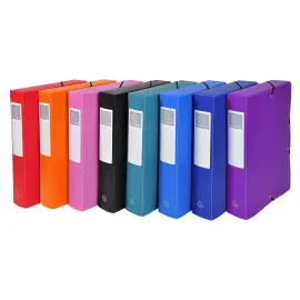 Boite de Classement Exabox Dos 60mm polypropyl&egrave;ne 7/10e OPAK - A4 - Couleurs assorties - EXACOMPTA 