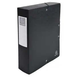 Boite de classement Exabox Dos 80mm Carte lustr&eacute;e - A4 - Noir - EXACOMPTA 