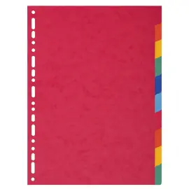 Intercalaires carte 220 g 10 positions - A4 maxi - Exacompta 