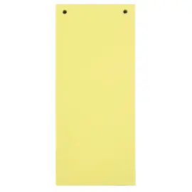 Paquet 100 fiches intercalaires horizontales unies perfor&eacute;es - 105x240mm - Jaune - EXACOMPTA 