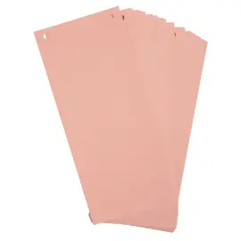 Paquet 100 fiches intercalaires horizontales unies perfor&eacute;es - 105 x 240 mm - Rose - Exacompta 