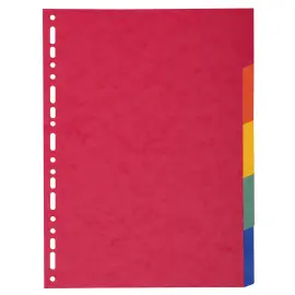 Intercalaires carte lustr&eacute;e 225g 5 positions - A4 - EXACOMPTA 