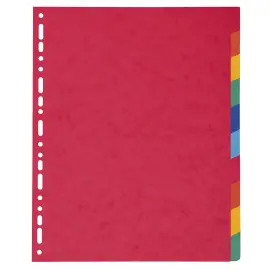 Intercalaires carte lustr&eacute;e 225 g 10 positions - A4 maxi - Exacompta 