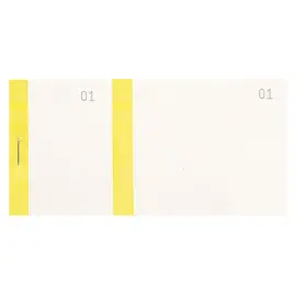 Bloc vendeur &agrave; bande couleur 100 feuillets double num&eacute;rotage - Format 6 ,6x13,5 cm - Jaune - EXACOMPTA 