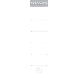 Paquet 10 &eacute;tiquettes classeur a levier dos de 50mm - Blanc - EXACOMPTA 