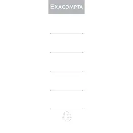 Paquet de 10 &eacute;tiquettes autocollantes pour classeur a levier dos de 70mm - Blanc - EXACOMPTA 