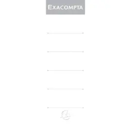 Paquet de 10 &eacute;tiquettes autocollantes pour classeur a levier dos de 80mm - Blanc - EXACOMPTA 