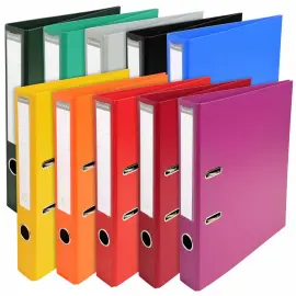 Classeur &agrave; levier PVC A4 dos de 50mm. - Couleurs assorties - EXACOMPTA 
