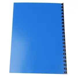 Paquet de 100 couvertures Chrom&eacute;es pour reliure A4 - Bleu - EXACOMPTA 