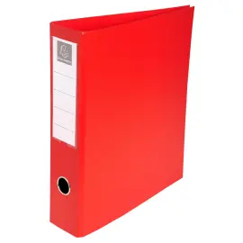 Classeur rembord&eacute; PVC 4 anneaux en D de 50mm en 3&egrave;me de couverture - A4 maxi - Rouge - EXACOMPTA 