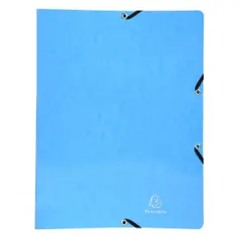 Classeur &agrave; &eacute;lastiques 2 anneaux 15mm Iderama - A4 - Bleu clair - EXACOMPTA 