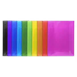 Prot&egrave;ge-documents en polypropyl&egrave;ne semi rigide IDERAMA PP 80 vues - A4 - Couleurs assorties - Exacompta 