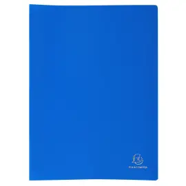 Prot&egrave;ge-documents en polypropyl&egrave;ne souple OPAK 100 vues - A4 - Bleu clair - Exacompta 