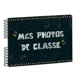 Album photos &agrave; spirales 50 pages noires pour photos de classe - 32x22 cm - Visuel - EXACOMPTA 
