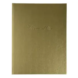 Livre d'or Balacron avec titre 100 pages blanches - 27x22 cm vertical - Or - EXACOMPTA 
