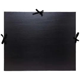 Carton &agrave; dessin kraft noir vernis avec ruban 32x45 cm - Pour format A3 - Noir - EXACOMPTA 